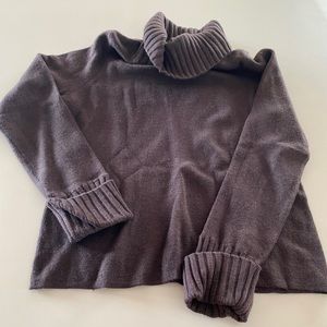 Brown turtleneck sweater